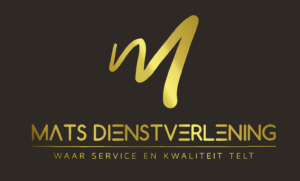 MATS Dienstverlening logo raw gold letter